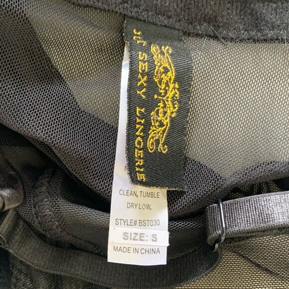 Just Sexy Lingerie Bow Bustier Set with Stockings Small NEW WITH TAGS Retail $87 - Picture 10 of 13